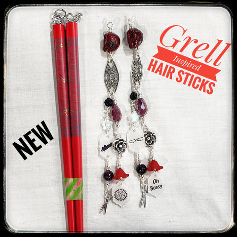 Black Butler, Grell Inspired, Fantastical Hair Stakes