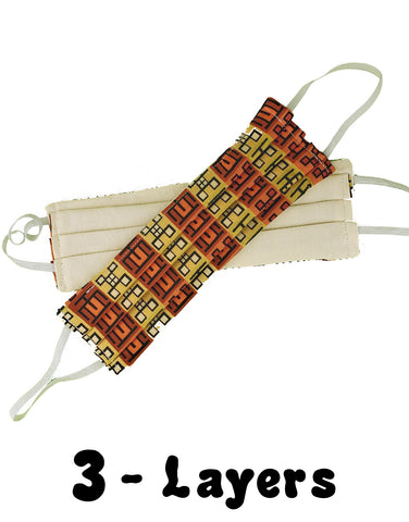 African Print 3-Layer Mask