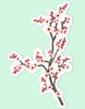 Cherry Blossom Branch, Vinyl Sticker