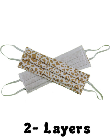 Gold Leopard Print 2-Layer Mask