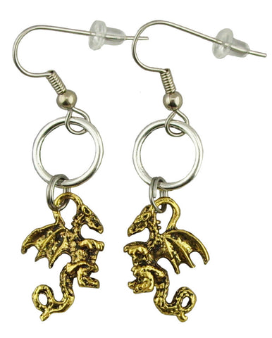 Metallic Dragon Earrings