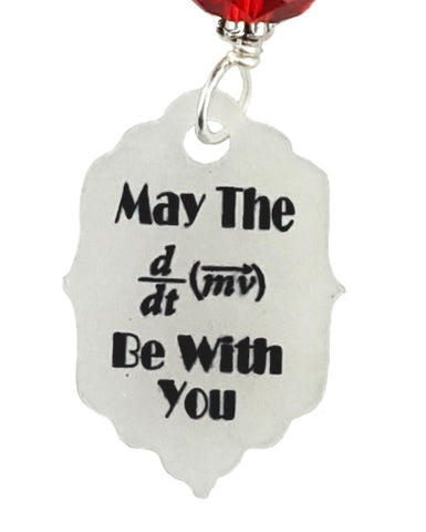 May The Force Be W/ You Math Pun, Earrings