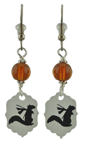 Ninja Squirrel Earrings