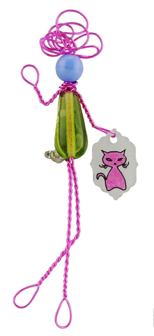 Pink Kitty Pepole Pin