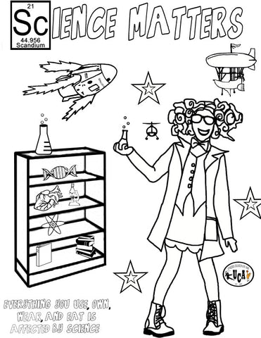 Science Matters, Coloring-book Page