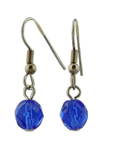 Small Sapphire Blue Earrings