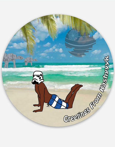 Beach Trooper 3" Round Vinyl Sticker