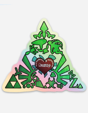 Tri Force Inspired, Halo Vinyl Sticker