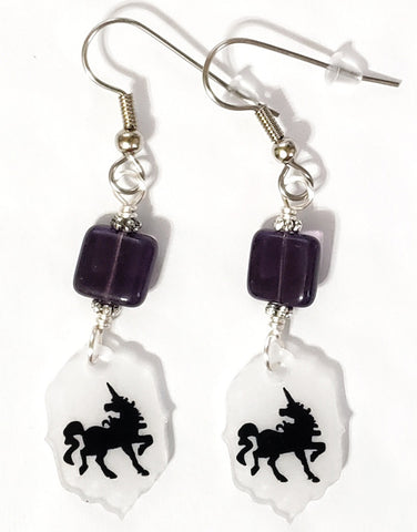 Silhouette Unicorn Earrings