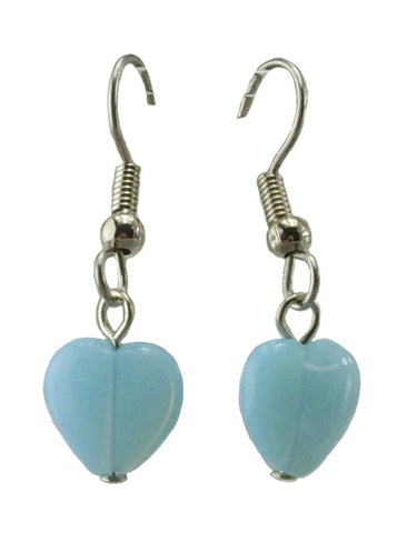 Blue Heart Earrings, Small