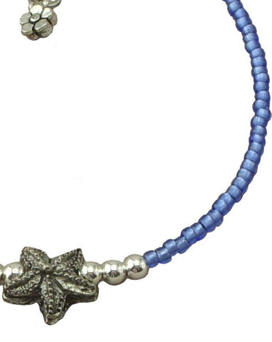 Blue Starfish Anklet