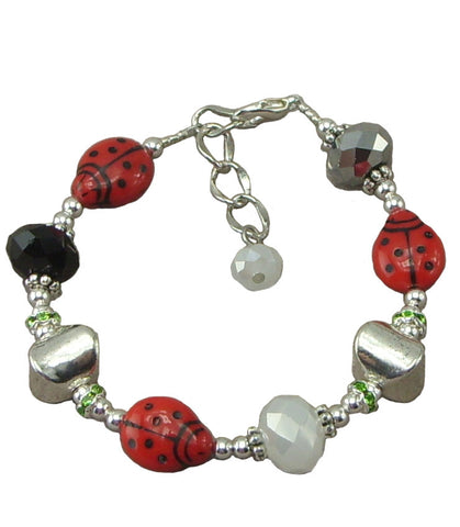 Fancy Ladybug, Adjustable Bracelet, Unique Creations by Amy