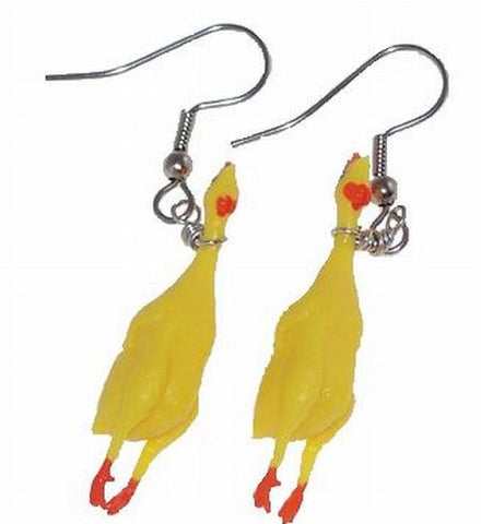 Rubber Chicken Earrings: Superfun, Realistic, Cute and Totally Unique Plastic Earrings